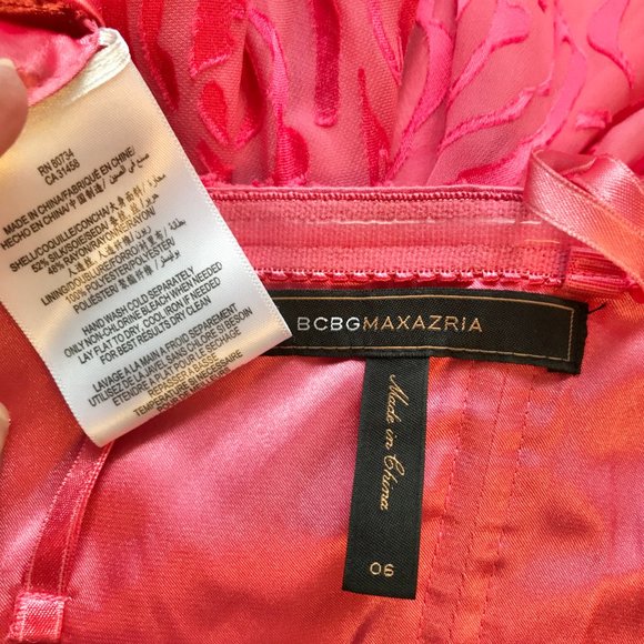 BCBGMaxAzria 6 Rose Strapless Mini Dress Pink - Picture 10 of 11